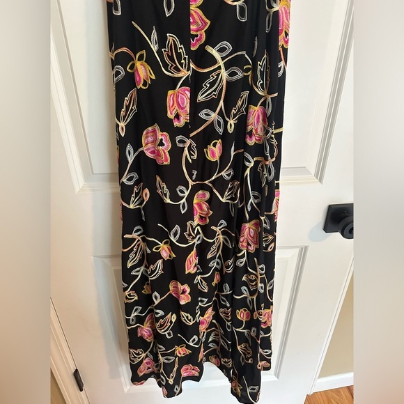 Nicole Miller Black Embroidered High Low Dress - Picture 7 of 10